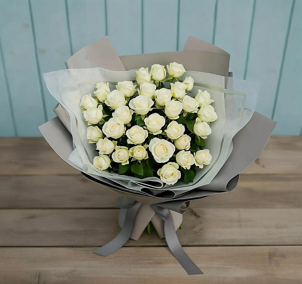 Букет Белоснежная нежность в Лузино