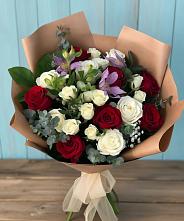 Букет цветов из:  Розы и Альстромерии в Лузино