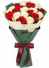 Микс из красных и белых роз #REPLACE_PRED# Лузино Букет Микс из красных и белых роз #REPLACE_PRED# Лузино