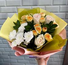 Букет цветов из:  Розы и Хризантемы #REPLACE_PRED# Лузино