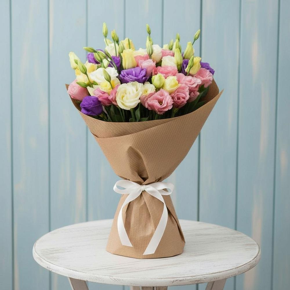 Букет цветов из: Лизиантусы в Лузино