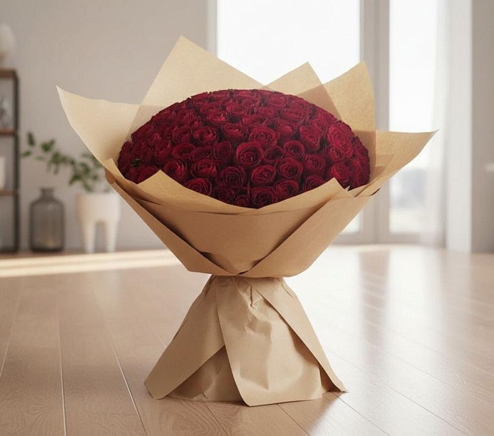 Букет 101 Красная роза в Лузино
