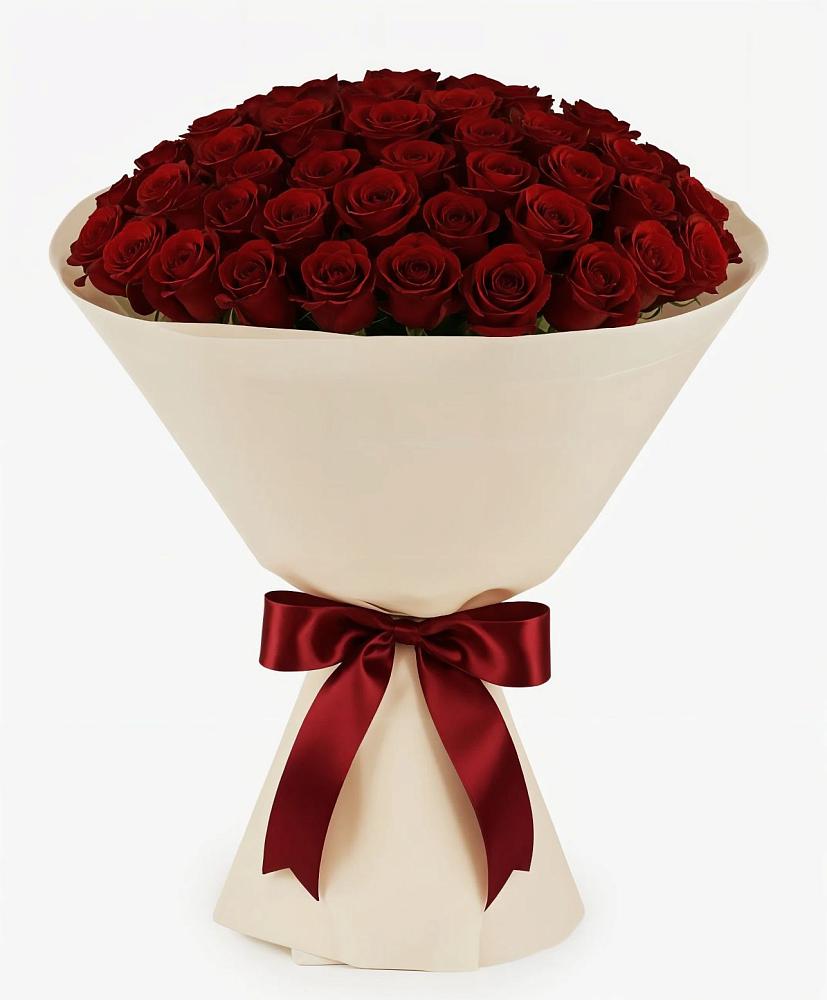 Букет 101 Бордовая роза Блэк Бакарра в Лузино