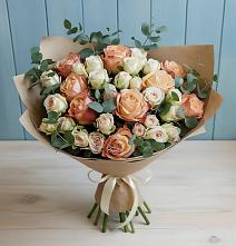 Букет цветов из:  Альстромерии и Розы в Лузино